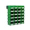 Triton Products Wall Storage Unit W/ (24) 7-3/8" L x 4-1/8" W x 3" H Green Bins & Wall Mount Rails 3-220GRNWS - alternate 1